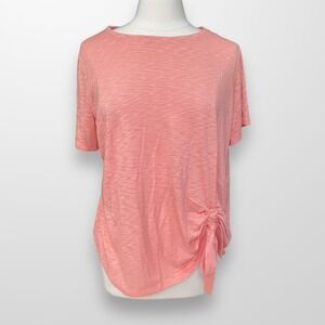 INC International Concepts 1X‎ Top Shirt Short Sleeve Stretch Casual Peach